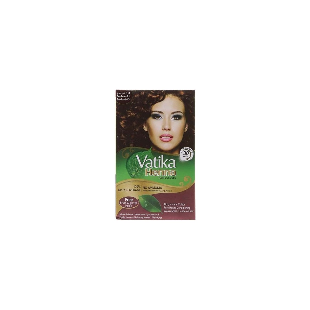 Vatika Henna Hair Colour Dark Brown 4.5 60g