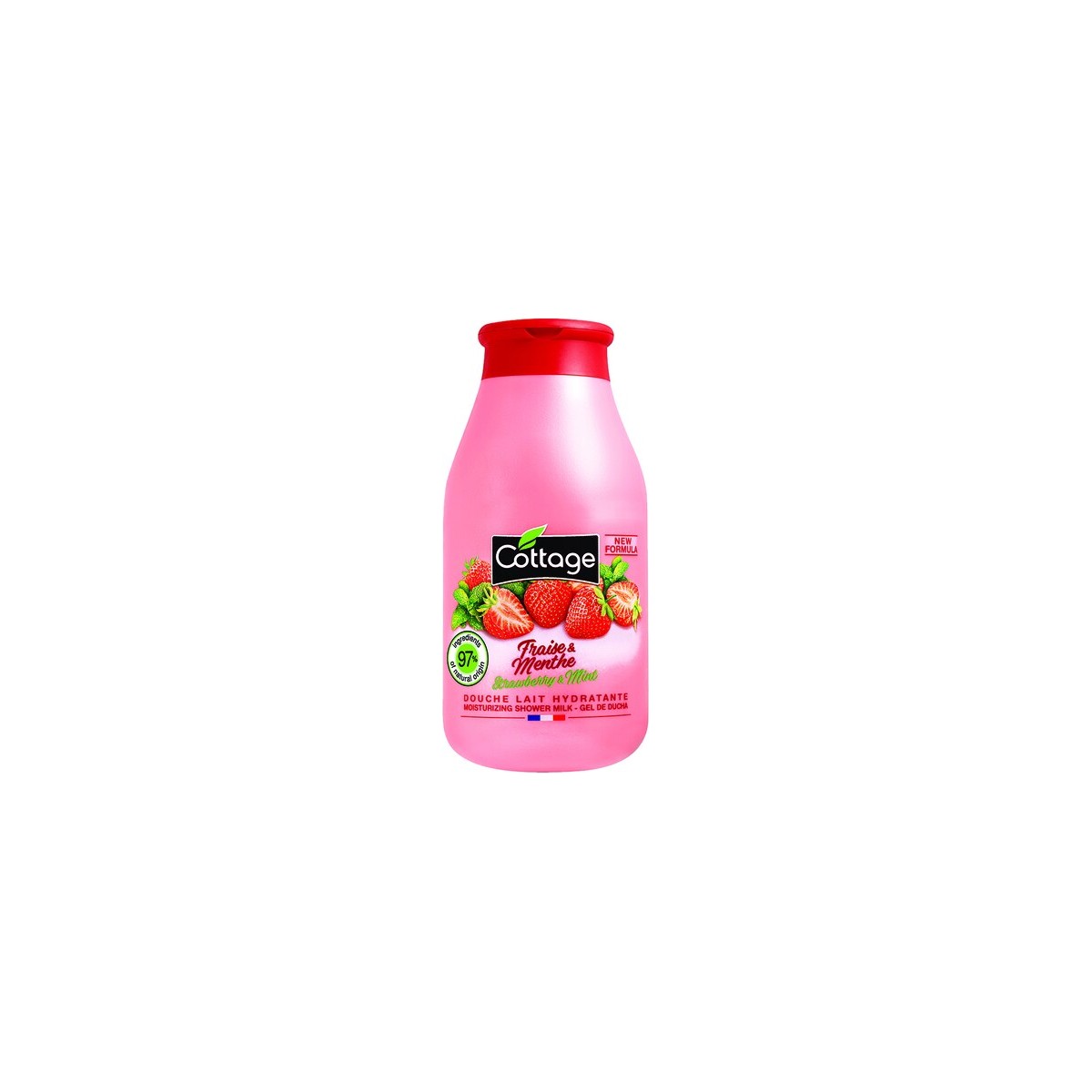 Cottage Fraise & Menthe Hydrating Shower Milk 750ml