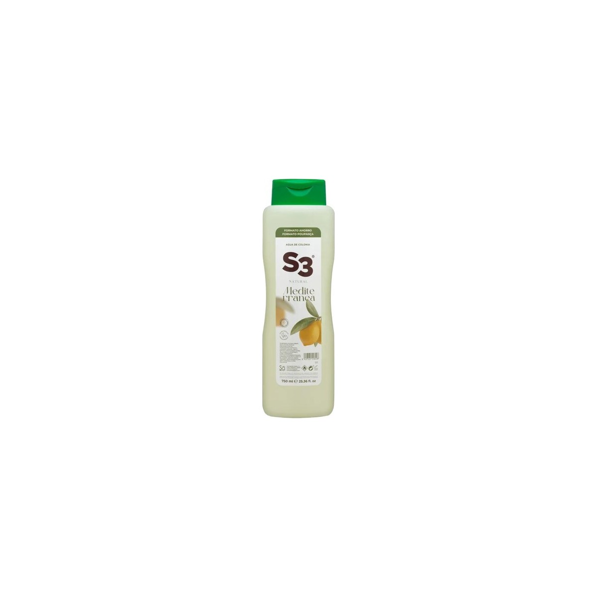 S3 Natural Mediterránea Eau de Cologne 750ml