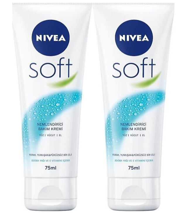 NIVEA Soft Moisturising Cream Twin Pack 2 x 75 ml