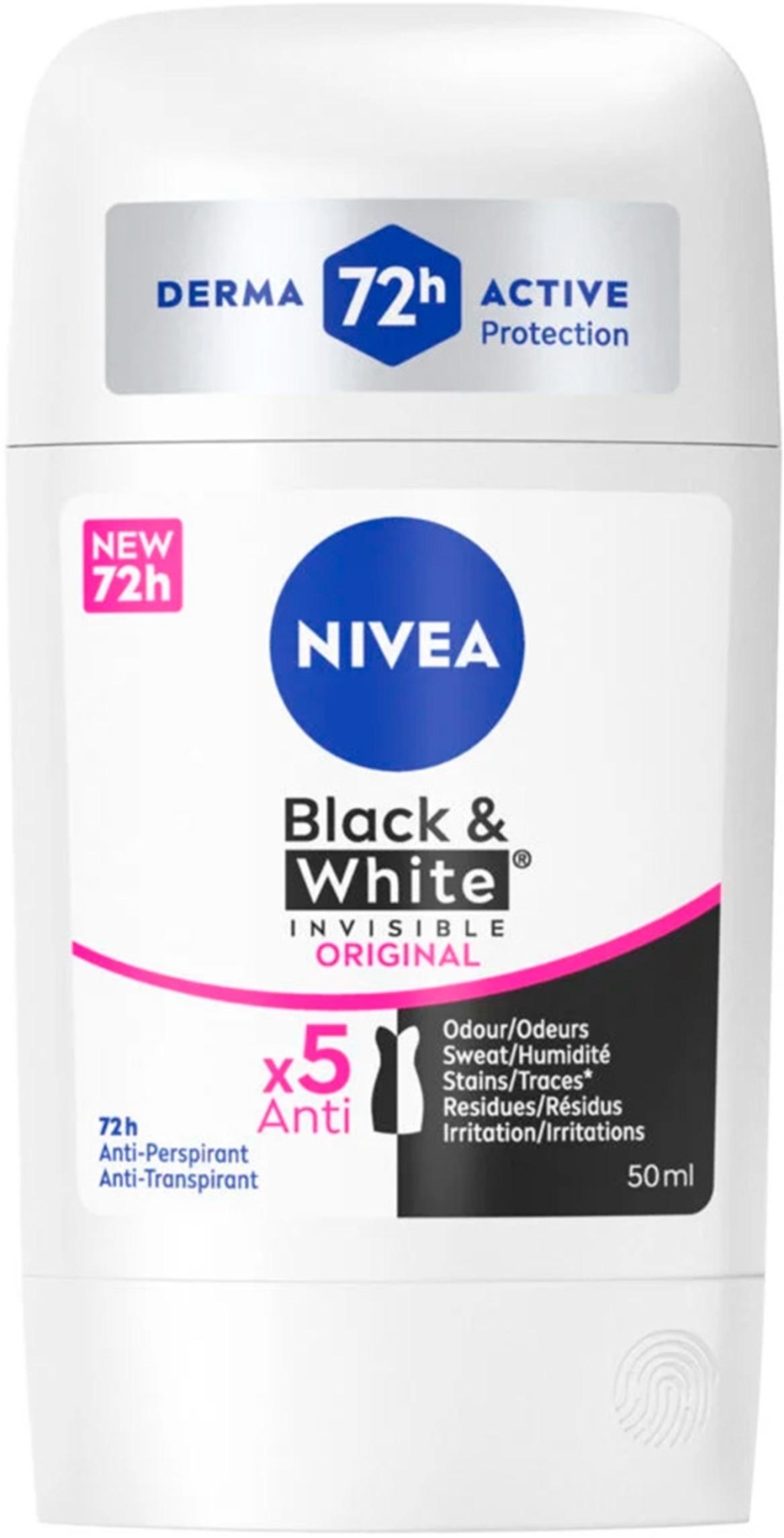 NIVEA Black & White Invisible Original 72h Stick Women 50 ml