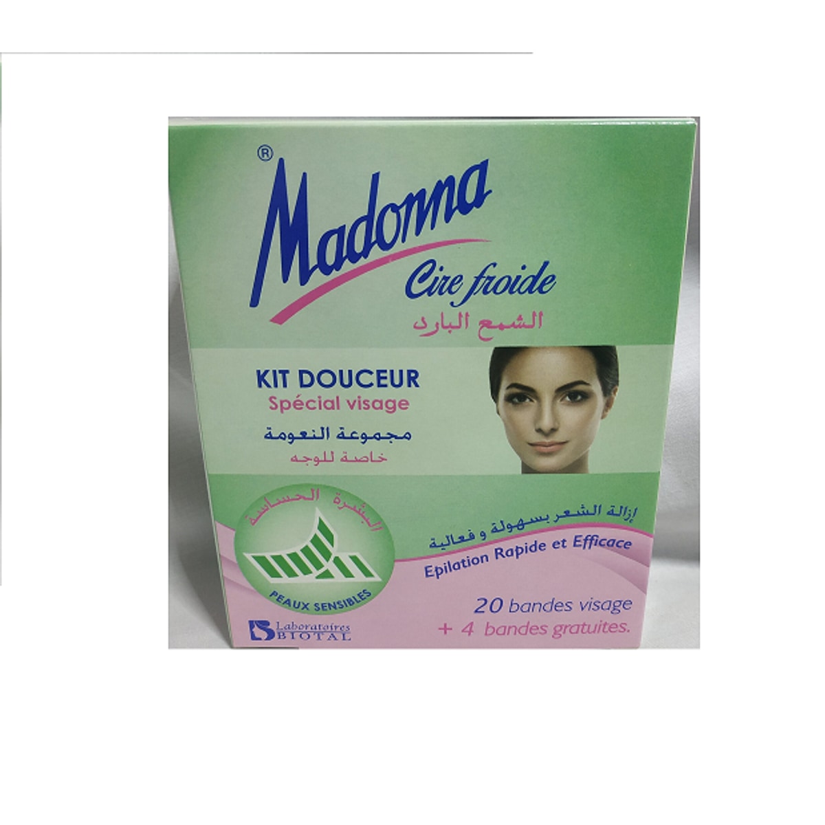 Cire Froide Kit Douceur Visage Peaux Sensibles 20+4 — 24 شريحة