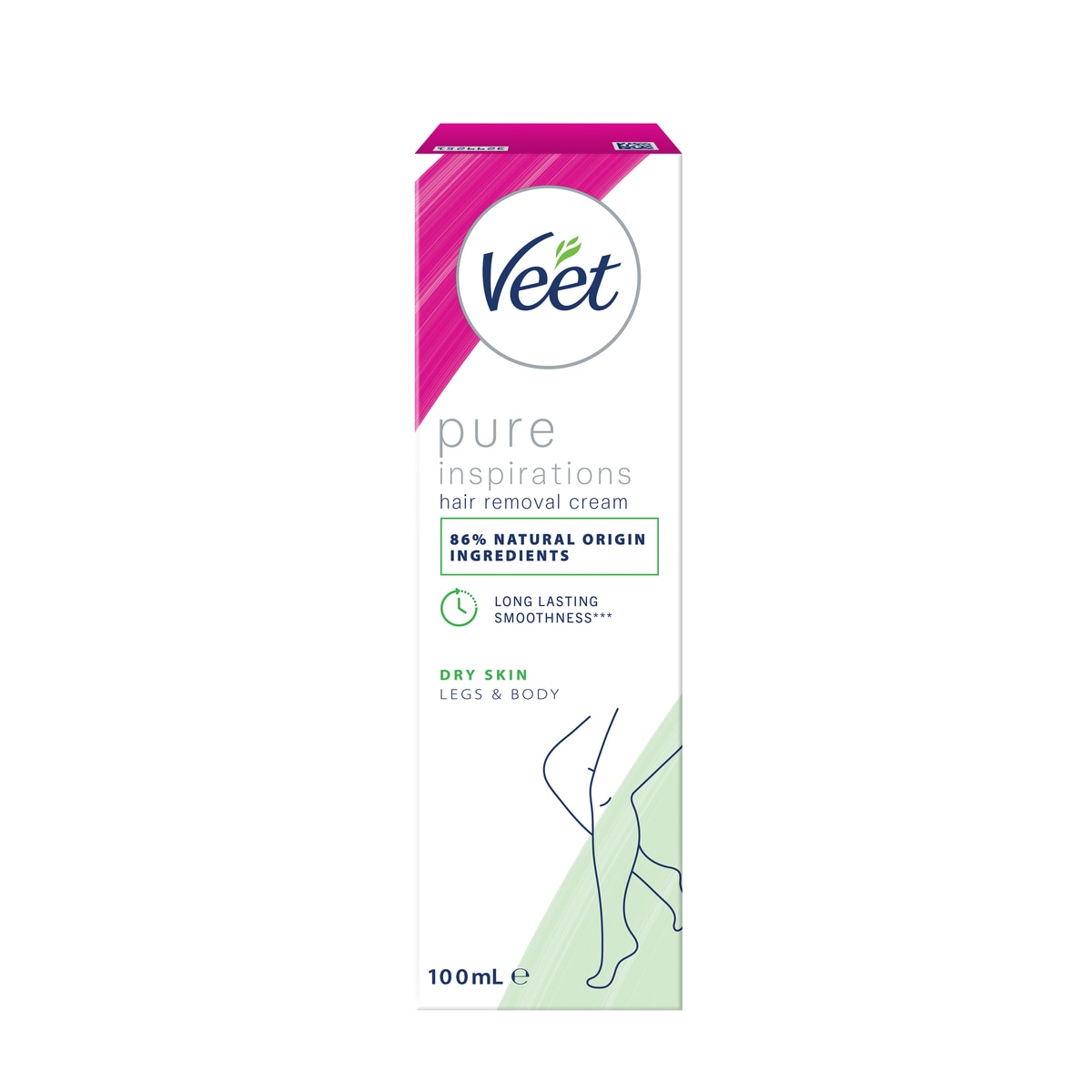 Veet Pure Crème Dépilatoire — Peaux Sèches — Jambes & Corps — 100 ml