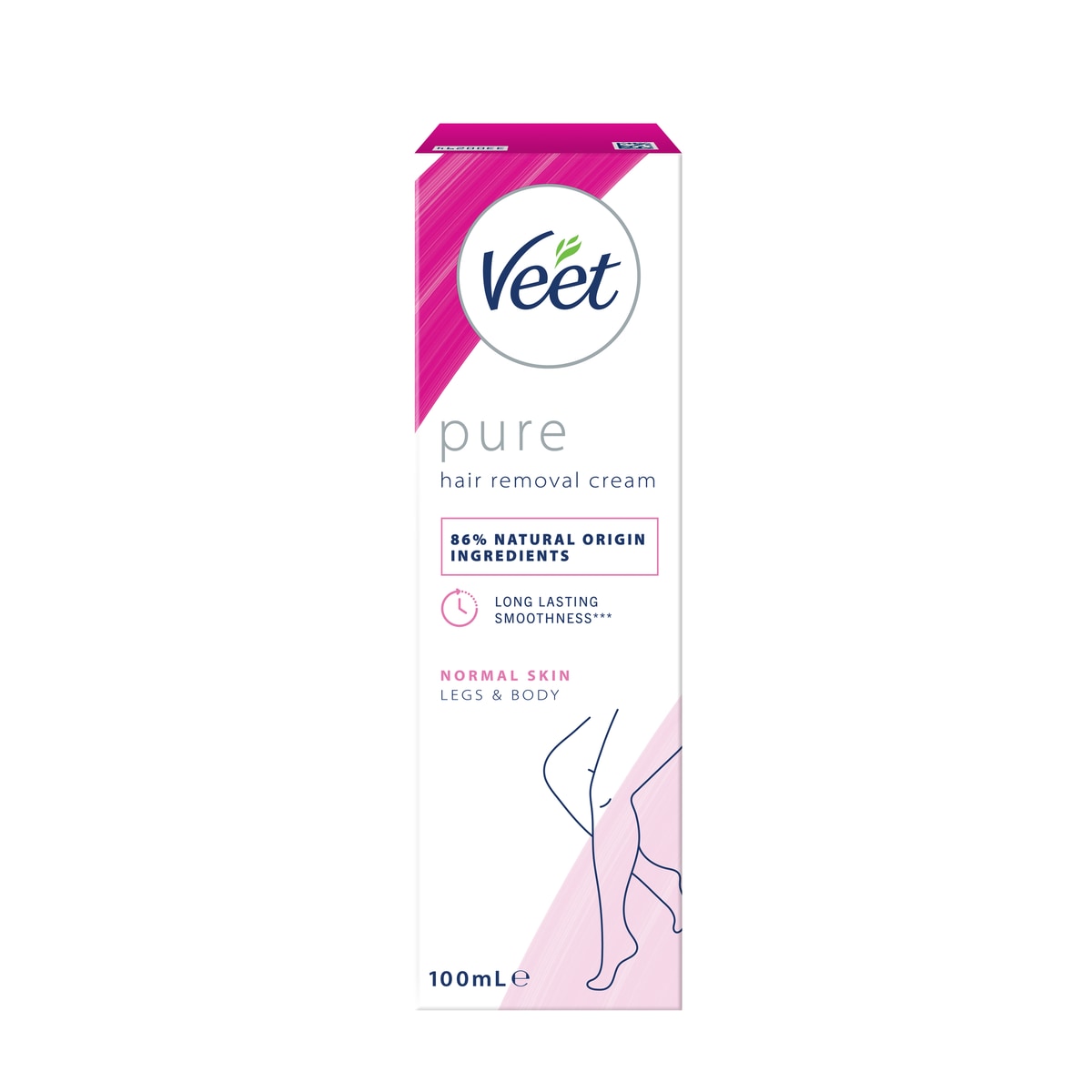 Veet Pure Crème Dépilatoire — Peaux Normales — Jambes & Corps — 100 ml