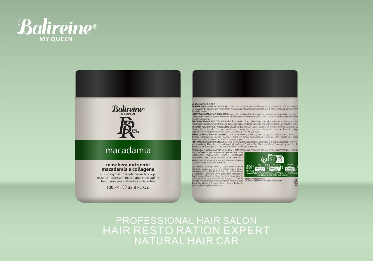 قناع الشعر Balireine My Queen Macadamia & Collagen المغذي 1000 مل